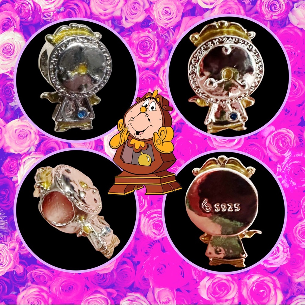 🛍️6 LEFT🛍️ DISNEY COGSWORTH 925 STERLING SILVER CHARM—